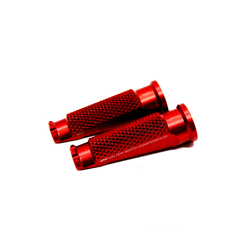 POGGIAPIEDI VALTERMOTO ROSSO + ADATTATORI NERI PILOTA PER DUCATI DIAVEL 2011>2018