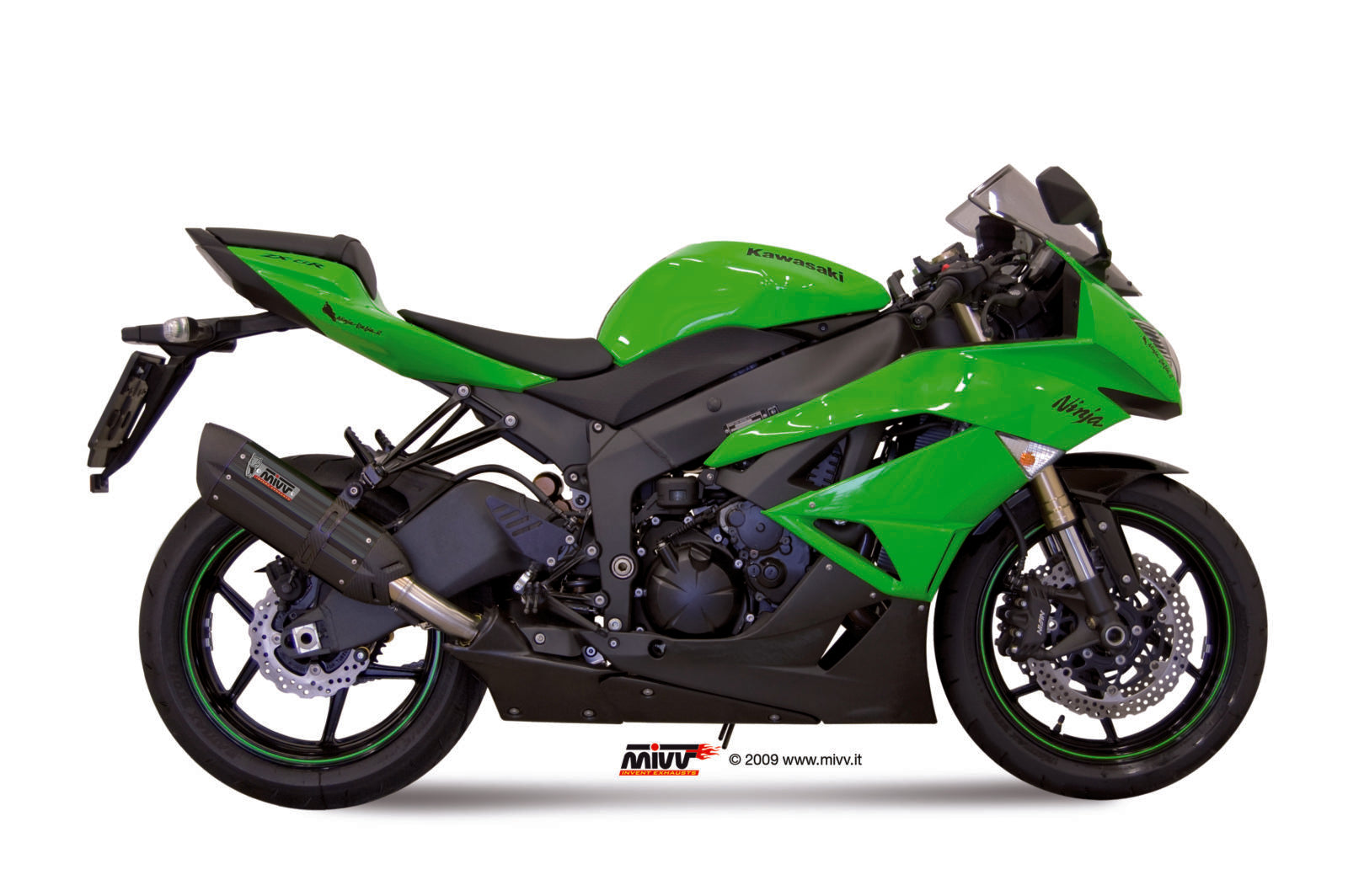 SCARICO MIVV SUONO ACCIAIO NERO OMOLOGATO KAWASAKI ZX10R 2011-2015