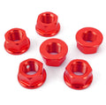 KIT DADI PER CORONA POSTERIORE M10x1.25 ERGAL ROSSO PER DUCATI