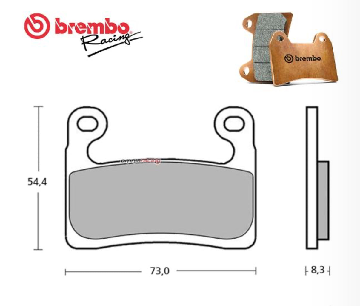 BREMBO RACING Z03 M118Z03 SINTERED COMPOUND BRAKE PADS FOR BMW S1000RR 2019>
