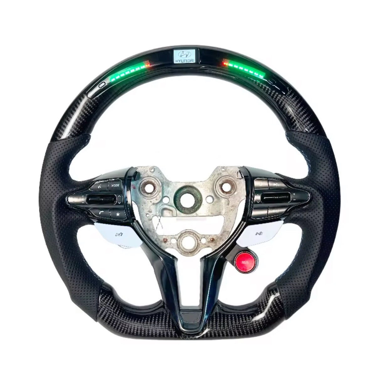 Hyundai I20N-I30N Steering Wheel CARBON LEATHER AND LED