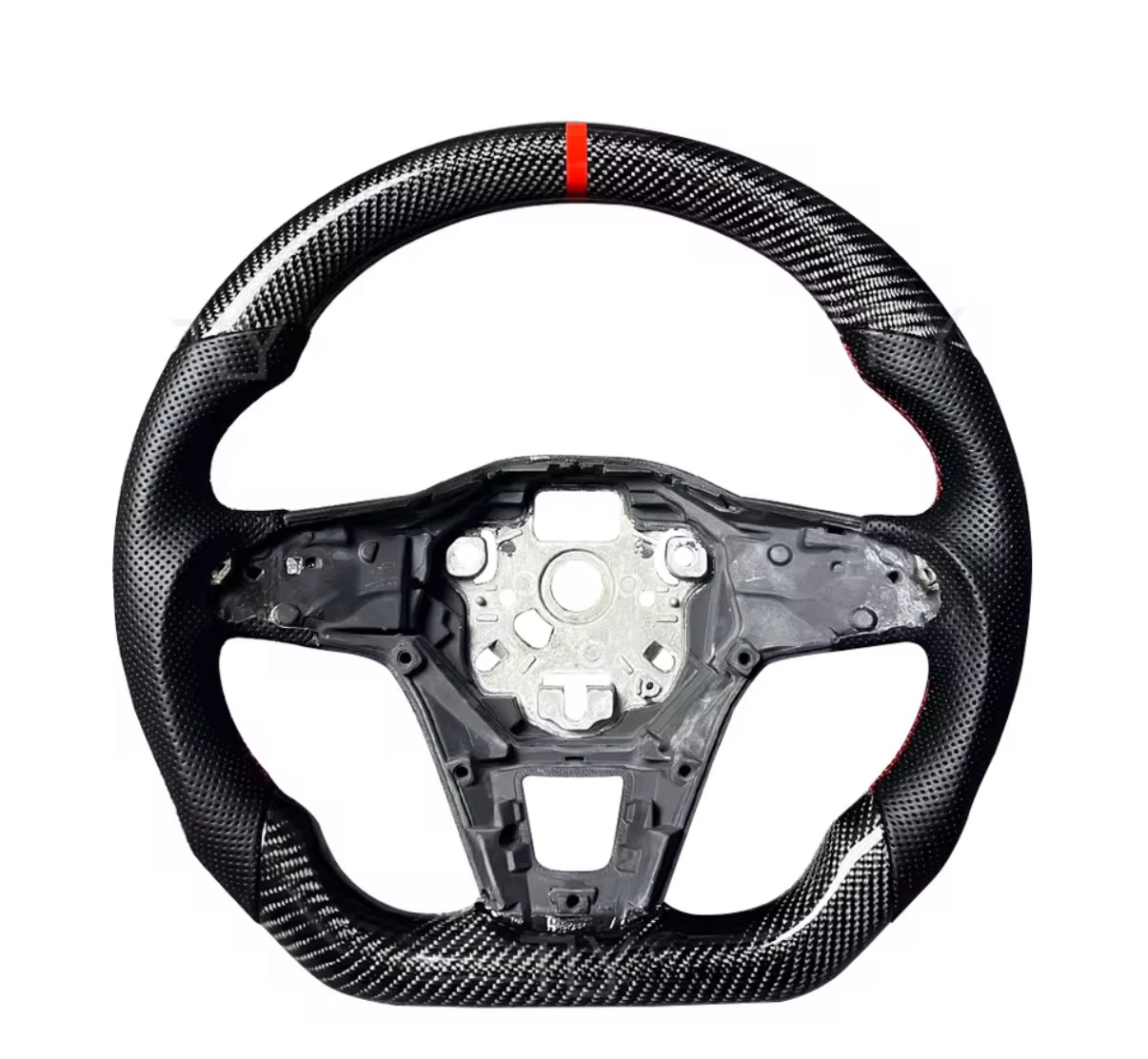 Leather-Carbon Steering Wheel for Volkswagen Golf 8