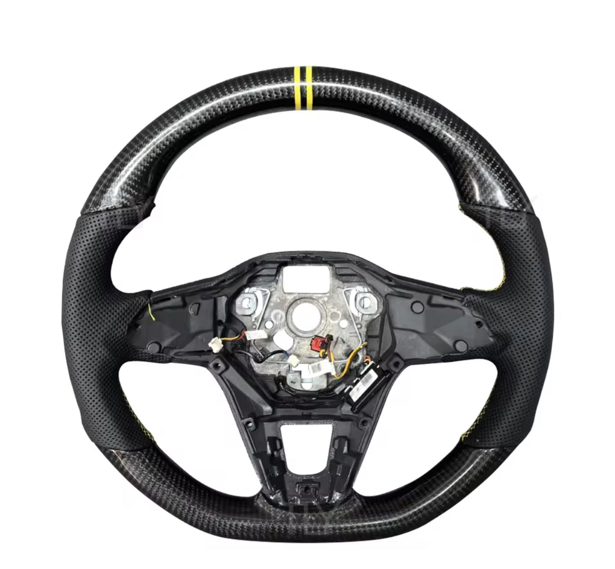 Leather-Carbon Steering Wheel for Volkswagen Golf 8
