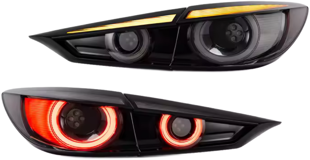 LED Taillights with Angel Eyes for Mazda 3 2014-2018
