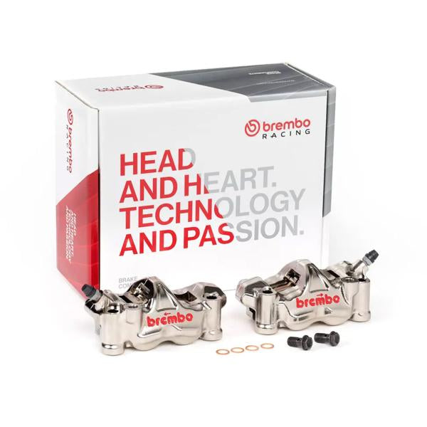 COPPIA PINZE FRENO ANTERIORI BREMBO RACING GP4RX INTERASSE 100MM