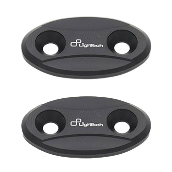 Pair of Lightech Black Aluminum Mirror Caps for BMW S1000RR 2009-2018