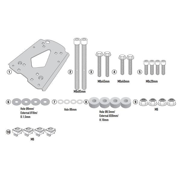 GIVI MONOKEY MONOLOCK REAR TOP BOX MOUNT FOR BENELLI TRK502X 2020-2022 