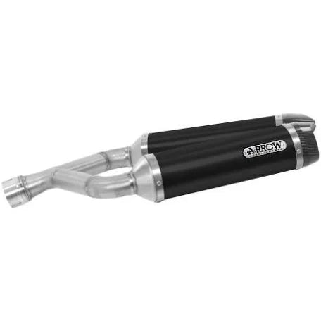 ARROW THUNDER APPROVED BLACK ALUMINUM EXHAUST PAIR FOR APRILIA DORSODURO 750 2009>2017