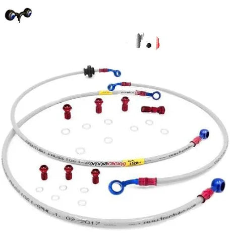KIT TUBI FRENO IN TRECCIA AERONAUTICA FRENTUBO TIPO 1 ACCIAIO BMW R1100GS ABS 1994-2001
