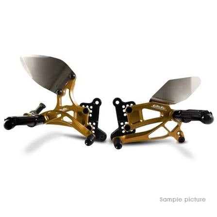 VALTERMOTO ADJUSTABLE REARSETS TYPE 1.5 GOLD FOR APRILIA TUONO 2003>2010