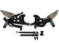 PEDANE ARRETRATE VALTERMOTO REGOLABILI TIPO 3.5 NERE PER HONDA CBR1000RR 2004>2005
