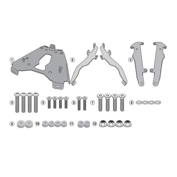 ATTACCO POSTERIORE BAULETTO GIVI MONOKEY BMW F750GS 2018-2020