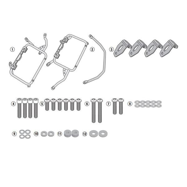 SIDE SUITCASE HOLDER GIVI MONOKEY CAM-SIDE BRACKETS BMW F750GS 2018-2020