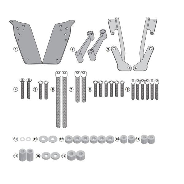 ATTACCO POSTERIORE BAULETTO GIVI MONOKEY MONOLOCK BMW F850GS 2021-2022