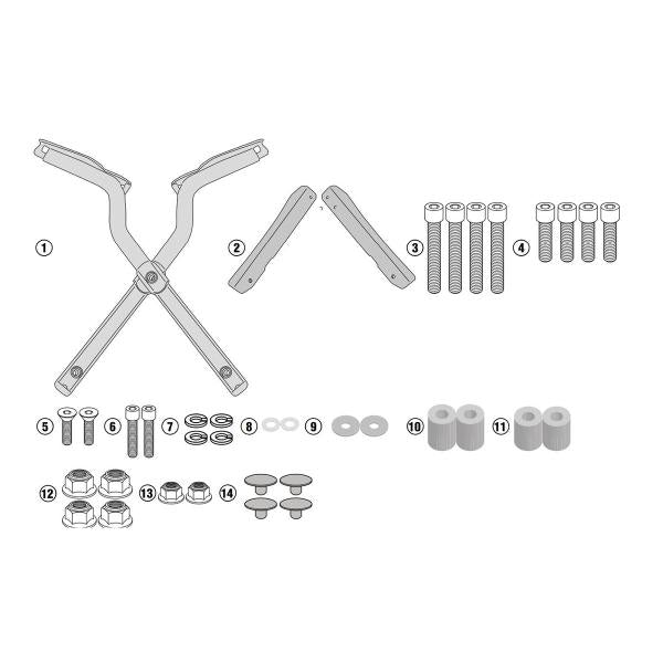 ATTACCO POSTERIORE BAULETTO GIVI MONOKEY MONOLOCK BMW F900XR 2020-2022