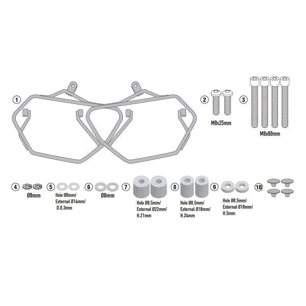 TELAIETTI BORSE LATERALI GIVI BMW F900XR 2020-2022