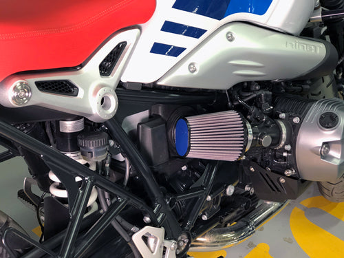 KIT FILTRO ARIA DNA AIR BOX IN PELLE COLORE ROSSO PER BMW RNINET 2014-2017