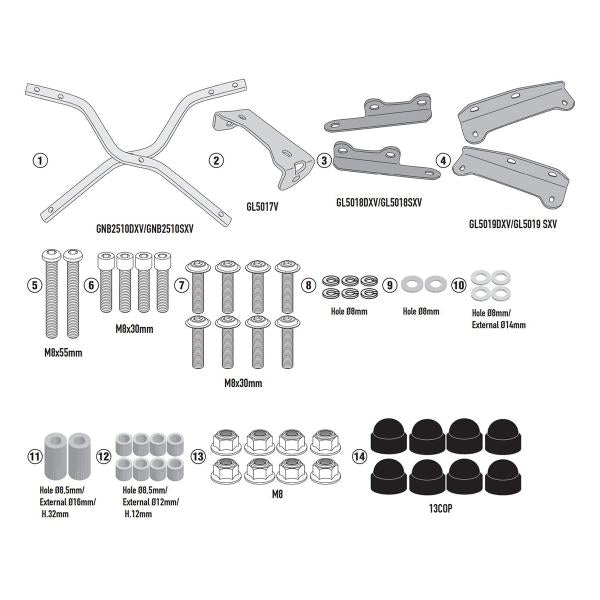 ATTACCO POSTERIORE BAULETTO GIVI MONOLOCK CFMOTO 300NK 2021-2022