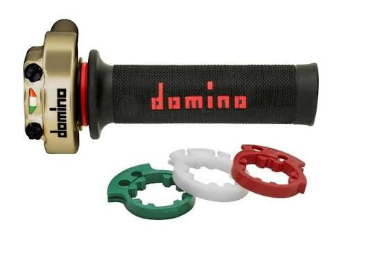COMANDO GAS RAPIDO XM2 DOMINO ORO CON MANOPOLE E CON CAVI PER DUCATI 848/1098/1198