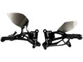 PEDANE ARRETRATE VALTERMOTO REGOLABILI TIPO 2.5 NERE PER HONDA CBR1000RR 2004>2005