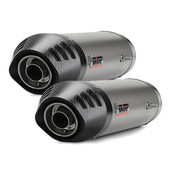 COPPIA SCARICHI MIVV OVAL TITANIO FONDELLO CARBONIO OMOLOGATO DUCATI 848 2007-2013