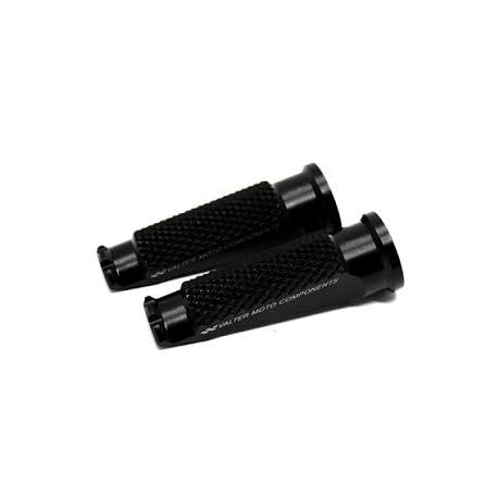 POGGIAPIEDI VALTERMOTO NERI + ADATTATORI NERI PILOTA PER DUCATI DIAVEL 2011>2018