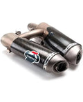 TERMIGNONI D093 TERMINALI DI SCARICO OMOLOGATO 80DB CARBONIO PER DUCATI HYPERMOTARD 1100 2007>2013