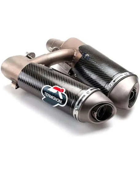 TERMIGNONI D093 TERMINALI DI SCARICO OMOLOGATO 80DB CARBONIO PER DUCATI HYPERMOTARD 1100 2007>2013