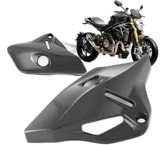 FULLSIX FIANCHETTI CARENA LATERALE DESTRA CARBONIO LUCIDO PER DUCATI MONSTER 1200 / 821 2013 13>