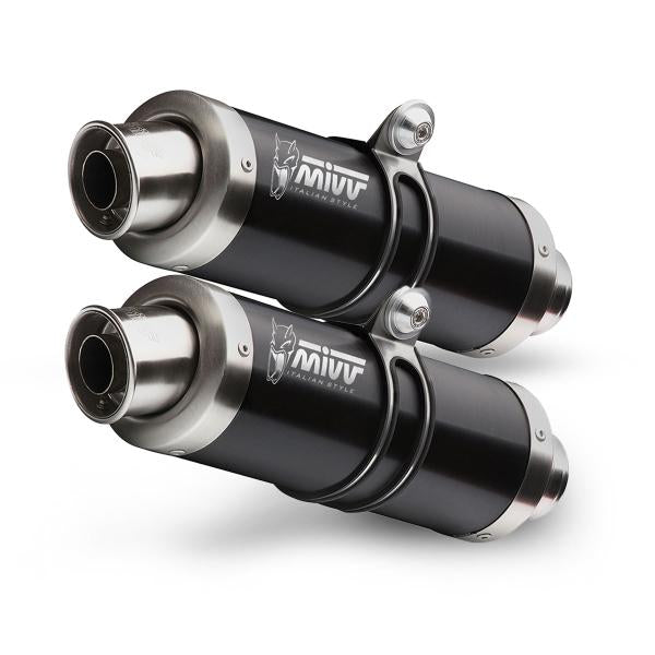 COPPIA SCARICHI MIVV GP ACCIAIO NERO OMOLOGATO DUCATI MONSTER 696 2008-2014