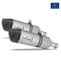 COPPIA TERMINALI SCARICO LEOVINCE LV ONE EVO OMOLOGATO ACCIAIO DUCATI MONSTER 696/1100/S 2009-2010