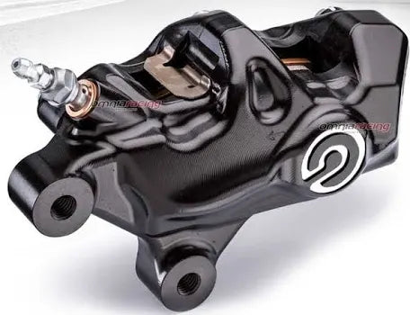 BREMBO RACING PINZA FRENO DESTRA (DX) ASSIALE CNC .484 CAFE RACER INTERASSE 69,1MM LOGO NERO