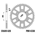CORONA PBR Z62 DENTI PASSO 428 IN ERGAL HM CRE50 BAJA 2004-2006