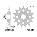 PIGNONE PBR Z16 DENTI PASSO 530 HONDA CB1000R /ABS 2017-2018