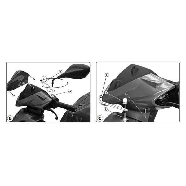 KIT FISSAGGIO CUPOLINO GIVI KYMCO AGILITY 50 R16 2008-2013
