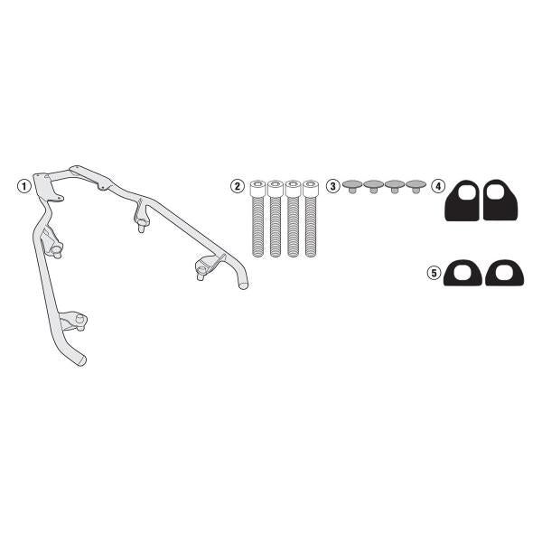 ATTACCO POSTERIORE BAULETTO GIVI MONOKEY MONOLOCK KYMCO AK550 2017-2022
