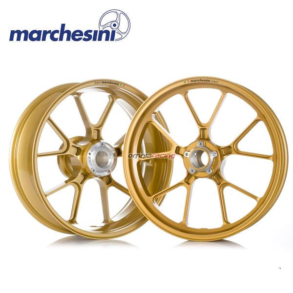 COPPIA CERCHI MARCHESINI M10R ALLUMINIO ORO DUCATI MONSTER 821 2015-2025