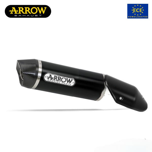 TERMINALE ARROW INDY RACE OMOLOGATO ALLUMINIO NERO PER DUCATI MULTISTRADA 1200/S 2015>2017