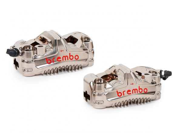 BREMBO RACING GP4-LM COPPIA PINZE FRENO RADIALI MONOBLOCCO 108MM CNC P4 30/34 ENDURANCE