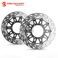 COPPIA DISCHI FLOTTANTI DISCACCIATI ANTERIORI LIGHT 320MM NERO PER HONDA CBR1000RR 2006>2007