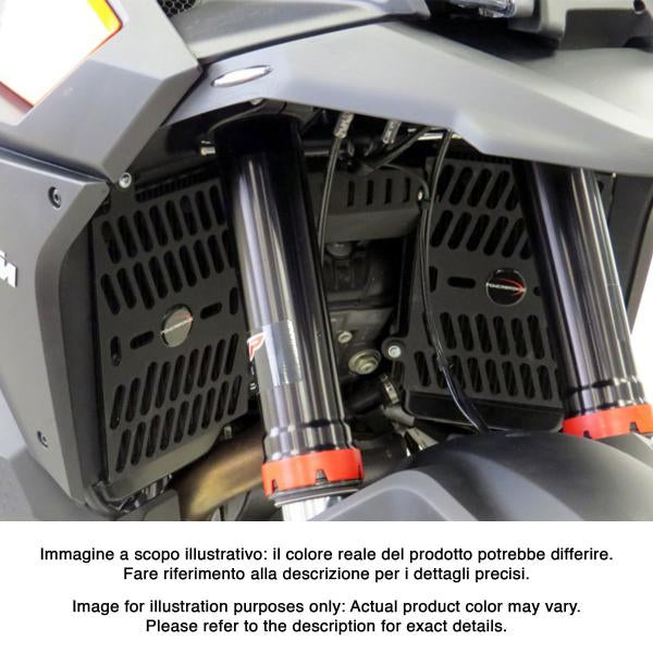 GRIGLIA PROTEZIONE RADIATORE ACCIAIO POWERBRONZE NERO OPACO KTM SUPERADVENTURE 1290S 2021-2024