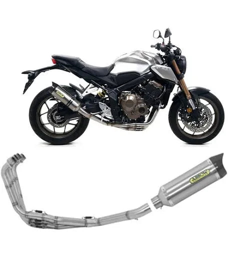 IMPIANTO DI SCARICO COMPLETO ARROW THUNDER OMOLOGATO IN TITANIO PER HONDA CB650R 2019>2021