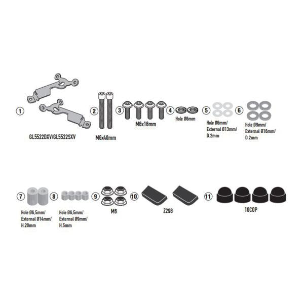 KIT FISSAGGIO CUPOLINO GIVI HONDA CB750 HORNET 2023