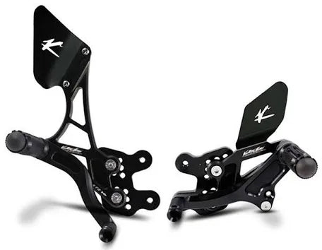 PEDANE ARRETRATE VALTERMOTO REGOLABILI TIPO 1.5 NERE PER HONDA CBR1000RR 2006>2007