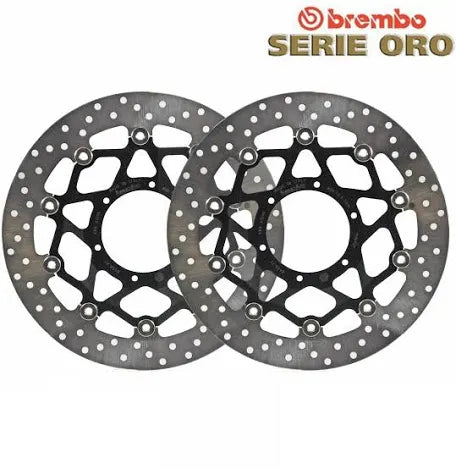 COPPIA DI DISCHI FRENO BREMBO SERIE ORO ANTERIORI FLOTTANTI PER HONDA CBR1000RR 2006>2007