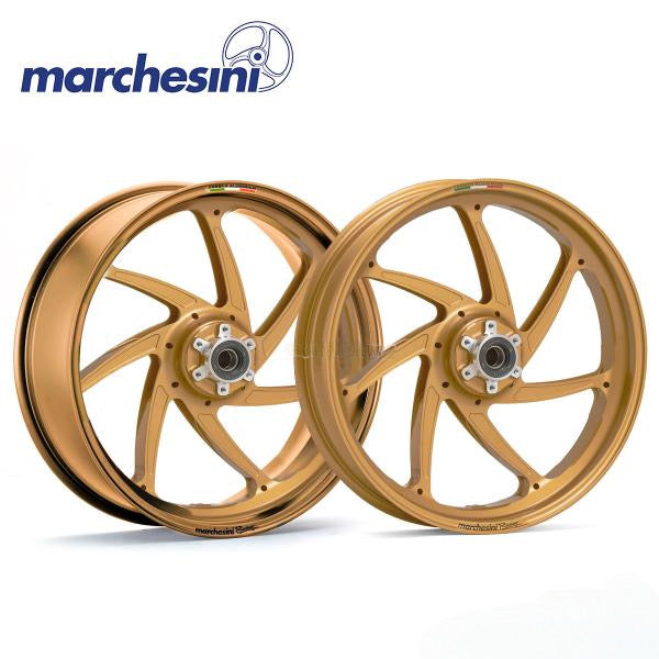 COPPIA CERCHI MARCHESINI M7R MAGNESIO ORO HONDA CBR1000RR NO ABS 2008-2016