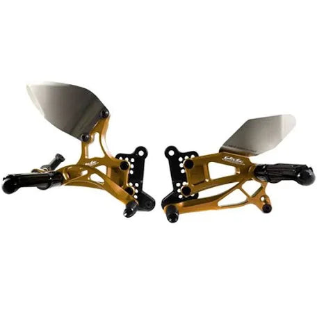 PEDANE ARRETRATE VALTERMOTO REGOLABILI TIPO 2.5 ORO PER HONDA CBR1000RR 2008>2016