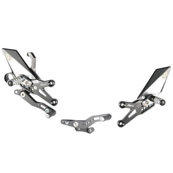 PEDANE REGOLABILI LIGHTECH POGGIAPIEDI SNODATI HONDA CBR1000RR 2008-2019