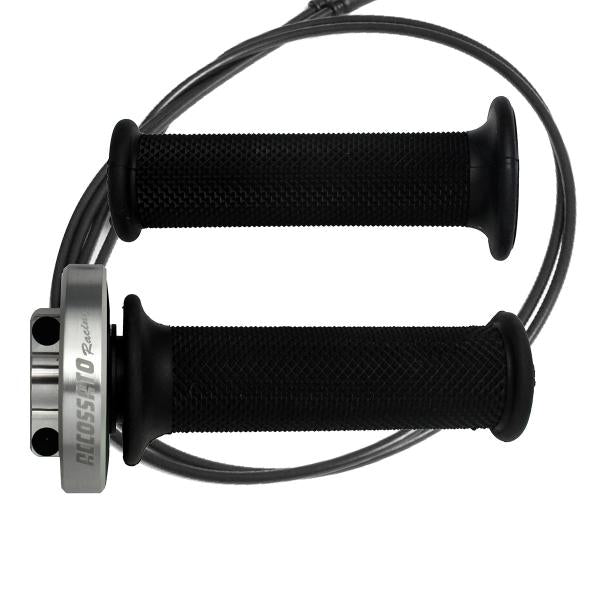 COMANDO GAS RAPIDO ACCOSSATO ARGENTO MANOPOLE NERE HONDA CBR1000 2004-201