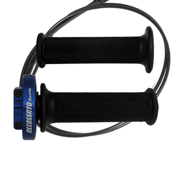 COMANDO GAS RAPIDO ACCOSSATO BLU MANOPOLE NERE HONDA CBR1000 2004-2012